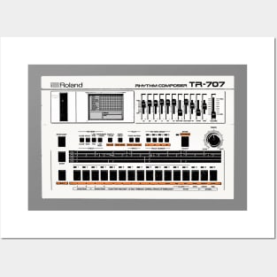 707 707 707 Drum MAchinE 80s Synths Posters and Art